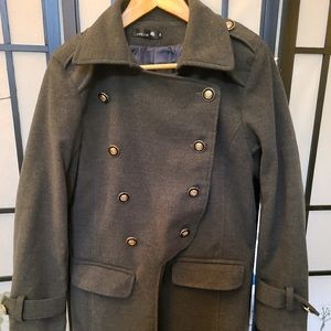 Gray Women Pea Style Coat Size M
